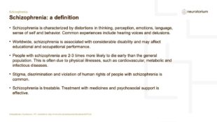 Schizophrenia – Definitions and Diagnosis – slide 3